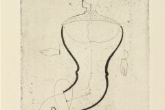 Oskar Schlemmer, Abstract Figure Facing Left: Figure S, Master Portfolio, 1923